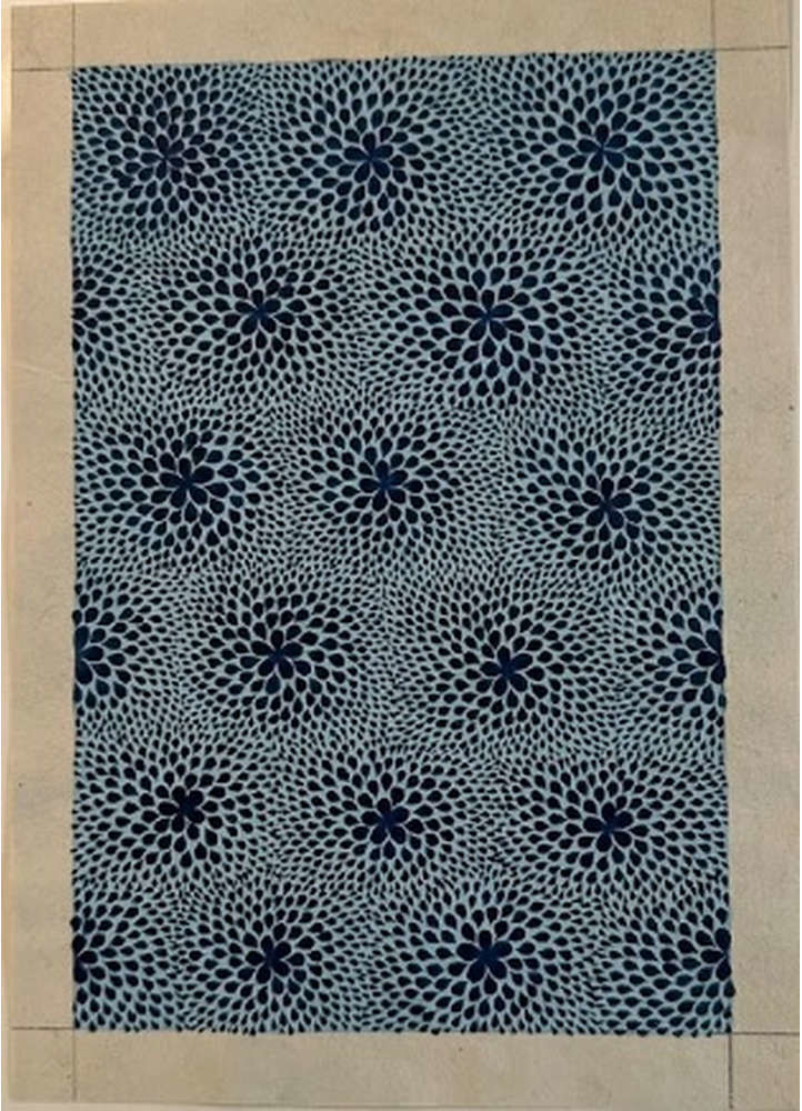 Blooming Rhythm vibrant  Art Work Rug